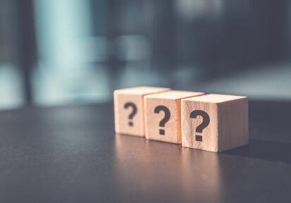 Frequently asked question concept, question mark cubes