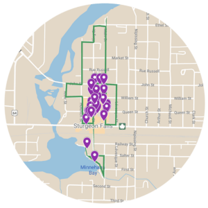 map view of the 5 km route